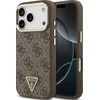 Maska Guess 4G Triangle Logo MagSafe za iPhone 17 Pro zlatno braon