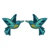 shumee Patchion Birds - kolibri - komplet - likalnik/termo zapečatena podlaga - vezen našitek/značka/emblem