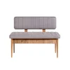 Hanah Home Trpezarijska klupa Vina Bank 110x85x40cm Bež-Lavanda