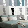 Tapeta pop art ženska lepota v sivi - 490x330