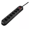 HAMA Colour naponski produžni kabl 6 utičnica 3m (Crn) - 108889 6, 3m