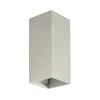 FARO 40567 - Zidno svetlo SOLE 2xGU10/8W/230V sivo rebrasto četvrtasto
