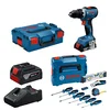 Bosch Set aku alata Bušilica odvrtač GSR 18V-65, 2×5.0Ah akumulatora, Set ručnih alata, 2×L-BOXX kofera, Punjač GAL 18V-40