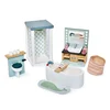 Lesena kopalnica Dovetail Bathroom Set Tender Leaf Toys 6-delni set s popolno opremo in dodatki