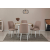 HANAH HOME Trpezarijski sto i stolice Vina 0900 White Stone