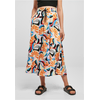 Womens satin midi skirt AOP magicmangoabstract