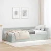 Kutni okvir kreveta Svijetlo siva 90 cm x 190 cm Baršun