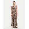 Guess Večerna obleka W5GT10 WF1T2 Rjava Slim Fit