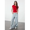 Trendyol Milla Ženska majica TWOSS24TS00063, Crvena