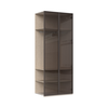 JELA Dodatni plakar sa aluminijumskim ramom DP2-2AL - Kolekcija Opera - Bež tekstil/AL Ram kašmir - 90X224X56cm