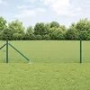 vidaXL Varjena žična ograja s 13 sidrnimi kolutami Zelena 0,8x100 m Jeklena