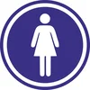Informacijska nalepka - ženski WC 10 cm