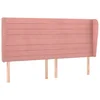 Vidaxl Vzglavje z ušesi roza 163x23x118/128 cm žamet