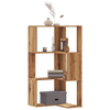 Kutni regal z knjige 3 razine artisian hrast 50x50x102cm drveni