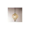 SIRU - Lestenec na verigi GOCCIA 1xE27/60W/230V pr.25 cm bež/rjava Venetian steklo