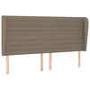 Vidaxl Vzglavje z ušesi taupe 203x23x118/128 cm blago