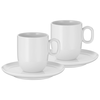 Šalica za kavo s krožničkom BARISTA, set 2 kosov, bela, WMF