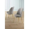 Hanah Home Set stolica Pefa, 45x91x42 cm, 2 komada, Sivo-zlatne boje