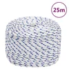 Vidaxl vidaXL Jadralna vrv, bela, 10 mm, 25 m, polipropilen