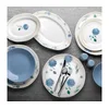 29-delni jedilni komplet, bel/moder, porcelan