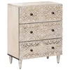 Sideboard za Pohranu Bijelo 60 x 33,5 x 75 cm Čvrsto drvo manga