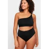 Trendyol Curve Black High Waist Compression Bikini Bottom