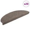 Vidaxl Preproge za stopnice, samolepilne, 20 kosov, 65 x 21 x 4 cm, bež, polkrožne, velike