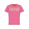 Versace Jeans Couture unisex. 78HAHE05-CJ00E Roza majica s sitotiskom (S), Priložnostno, Bombaž, Kratek rokav