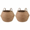 Saksija za biljke s ručkama 2 pcs Prirodna O 32 x 32 cm