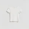 Reserved - Slim fit majica kratkih rukava s mešavinom modalnih vlakana