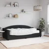 Dnevni krevet s madracem crni 90 x 200 cm od tkanine