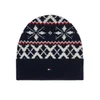 Kapa Tommy Hilfiger Th Flag Fairisle AM0AM14860 Mornarsko modra