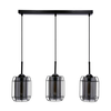 Jonera Pendant Lamp Black 3X40 E27 Smoked Lampshade