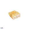 Potisna kabelska sponka 0,5–2,5 mm2, 3 vhodi, 24 A, 450 V, oranžna, Bemko BM-E00-PC23-100