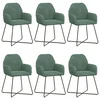 vidaXL vidaXL Jedilni stoli 6 pcs Žamet Morsko zelena 55 x 50 x 84 cm, (5000296806)