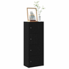 Regal za knjige crni hrasta 40x24x102 cm od konstruiranog drva