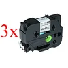 Komplet Brother TZe-FX251/TZ-FX251/PT/P-Touch 24mm, prilagodljiv (Flexible), kompatibilni trakovi (3) - črn izpis/bel trak