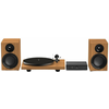 Pro-Ject Colourful Audio System E Real Wood Walnut Gramofonski komplet