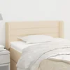 Vidaxl Vzglavje z ušesi krem 103x16x78/88 cm blago