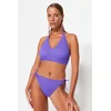 Trendyol Purple Piping Regular Leg Bikini Bottom