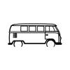 Wallxpert Zidna dekoracija Vosvos 12, 73x33cm, Crna