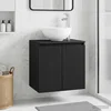 Umivaonik s policom Crna 49,5 x 41 x 64,5 cm Konstruirano drvo