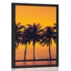 Plakat sončni zahod nad palmami - 40x60 no frame