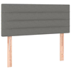 Vidaxl Posteljno vzglavje temno sivo 80x5x78/88 cm blago