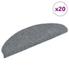 Vidaxl Preproge za stopnice, samolepilne, 20 kosov, 65 x 21 x 4 cm, svetlo sive, polkrožne, velike