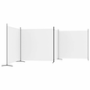 Vidaxl Paravan 4-delni bel 698x180 cm blago