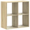 Regal za knjige boja hrasta 68,5x32x68,5 cm konstruirano drvo