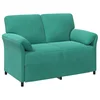 Vidaxl Kavč za 2 osebi Turkizna 138 x 83 x 95 cm Žamet