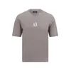 ARMANI EXCHANGE Majica temno bež/bela