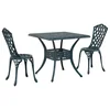 Set vrtnih stolova 3 pcs Zelena Liveni aluminij